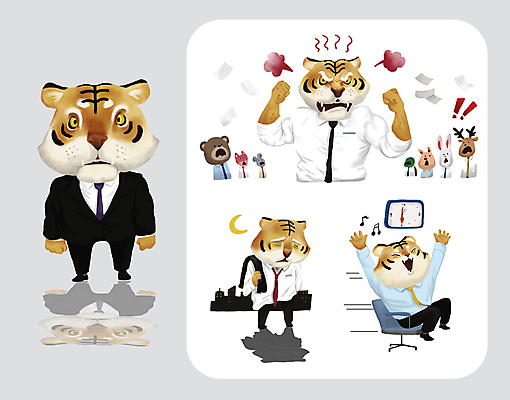 의자 여러마리 일러스트 곰 사슴 서기 앉기 정장 사람없음 놀람 주먹 만세 분노 토끼 잡기 업무 직장인 호랑이 거북이 쥐 즐거움 문서 퇴근 여우 부장 우울감 힘듦 월간캐릭터 일러캐릭터 AI파일 동물 직업 캐릭터 옷 감정 가구 다수 컨셉 포유류 파충류 모션 표정 반려동물 작업 설치류 출퇴근 파일형식 벡터