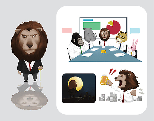 여러마리 일러스트 회의 그래프 맥주 생맥주 무표정 서기 들기 앉기 정장 손짓 상반신 사람없음 건물 스크린 파이팅 외침 달 토끼 업무 직장인 호랑이 사자 책상 문서 건배 코뿔소 고릴라 회장 월간캐릭터 일러캐릭터 AI파일 자연요소 직업 캐릭터 건축물 옷 감정 가구 다수 비즈니스 포유류 모션 주류 표정 반려동물 소리 작업 파일형식 벡터