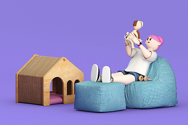 전신 PSD 편집이미지 한마리 여자 반려견 3D캐릭터 한명 들기 앉기 성인 반려동물 태블릿 눕기 3D 보라색 헤드폰 기댐 강아지 디지털합성 개집 성인여자한명만 들어올리기 빈백 월간캐릭터 편집3D 동물 캐릭터 1 컬러 음향기기 생활용품 모션 사람 전자제품 스마트기기 개 애견용품 여자한명만 성인여자만 파일형식