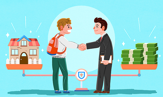 전신 PSD 남자 하늘색 지폐 돈 일러스트 부동산 악수 주택 서기 웃음 들기 정장 성인 두명 마주보기 손잡기 화목 거래 돈다발 균형 계약 예방 부동산거래 양팔저울 계약체결 서류판 성인남자만 국내일러스트 옷 컨셉 비즈니스 모션 표정 저울 사람 손짓 건물 파란색 사무용품 재산 남자만 성인만 파일형식