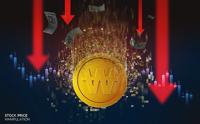 PSD 편집이미지 화살표 지폐 수치 사람없음 동전 원화 주식 금화 주가 주가하락 주식표 폭락 이미지편집 돈 그래프 금융 황금 하락 파일형식