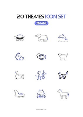 아이콘 여러마리 코끼리 오리 개구리 어류 사람없음 파란색 고양이 토끼 말_동물 거북이 개 강아지 물개 라인아이콘 돌고래 백조 문어 2D아이콘 AI파일 컬러 다수 포유류 파충류 조류 연체동물 양서류 반려동물 바다동물 수중동물 파일형식 벡터