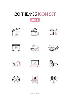 아이콘 음료 분홍색 의자 조명 사람없음 카메라 티켓 클래퍼보드 영화관 필름 라인아이콘 영화 팝콘 재생 영사기 캠코더 3D안경 영화카메라 카운트다운 2D아이콘 AI파일 안경 컬러 가구 문화예술 전자제품 극장 파일형식 벡터