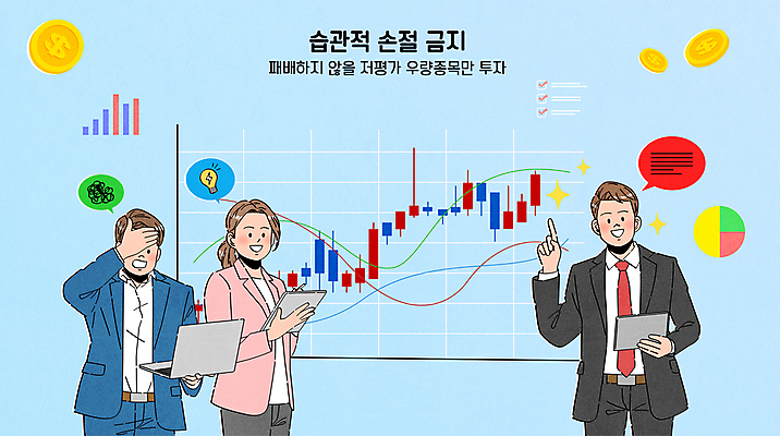 여자 남자 말풍선 일러스트 그래프 미소 들기 손짓 상반신 성인 세명 노트북 태블릿 동전 가리킴 비즈니스맨 비즈니스우먼 전문직 주식 투자 상승 곤란 주식표 투자자 성인만 주린이 국내일러스트 AI파일 직업 컨셉 돈 비즈니스 모션 표정 사람 금융 전자제품 스마트기기 직장인 신조어 파일형식 벡터