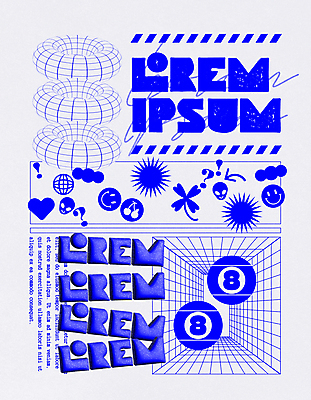 디자인 영어 선 스티커 일러스트 추상 프레임 타이포그라피 사람없음 파란색 유행 흰색 원형 당구공 기하학 이모티콘 홀로그램 힙스터 키치 국내일러스트 AI파일 도형 문자 패션 컬러 컨셉 무늬 공 당구용품 파일형식 벡터