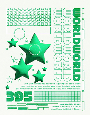 디자인 영어 별 선 일러스트 추상 프레임 타이포그라피 사람없음 연두색 유행 기하학 입체도형 홀로그램 힙스터 국내일러스트 AI파일 자연요소 도형 문자 패션 무늬 초록색 입체 파일형식 벡터