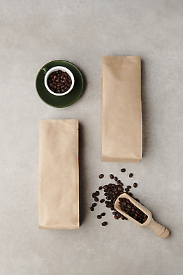 포토 JPG 스튜디오촬영 커피 사람없음 종이봉투 원두 스쿱 원두봉투 홈카페 캡슐커피 국내포토 음료 봉투 실내 카페 파일형식