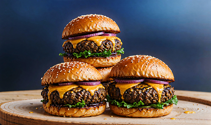 JPG 스튜디오촬영 편집이미지 빵 치즈 패스트푸드 서양음식 사람없음 햄버거 깨 패티 치즈버거 편집실사 AI포토 AI콘텐츠 음식 식재료 유제품 실내 조미료 인스턴트 CG 파일형식