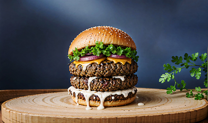 JPG 스튜디오촬영 편집이미지 빵 치즈 패스트푸드 서양음식 사람없음 햄버거 깨 패티 치즈버거 편집실사 AI포토 AI콘텐츠 음식 식재료 유제품 실내 조미료 인스턴트 CG 파일형식