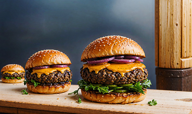 JPG 스튜디오촬영 편집이미지 빵 치즈 패스트푸드 서양음식 사람없음 햄버거 깨 패티 치즈버거 편집실사 AI포토 AI콘텐츠 음식 식재료 유제품 실내 조미료 인스턴트 CG 파일형식