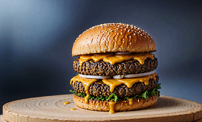 JPG 스튜디오촬영 편집이미지 빵 치즈 패스트푸드 서양음식 사람없음 햄버거 깨 패티 치즈버거 편집실사 AI포토 AI콘텐츠 음식 식재료 유제품 실내 조미료 인스턴트 CG 파일형식