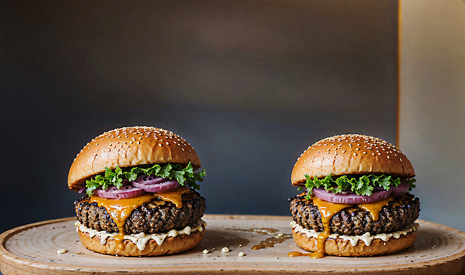 JPG 스튜디오촬영 편집이미지 빵 치즈 패스트푸드 서양음식 사람없음 햄버거 깨 패티 치즈버거 편집실사 AI포토 AI콘텐츠 음식 식재료 유제품 실내 조미료 인스턴트 CG 파일형식