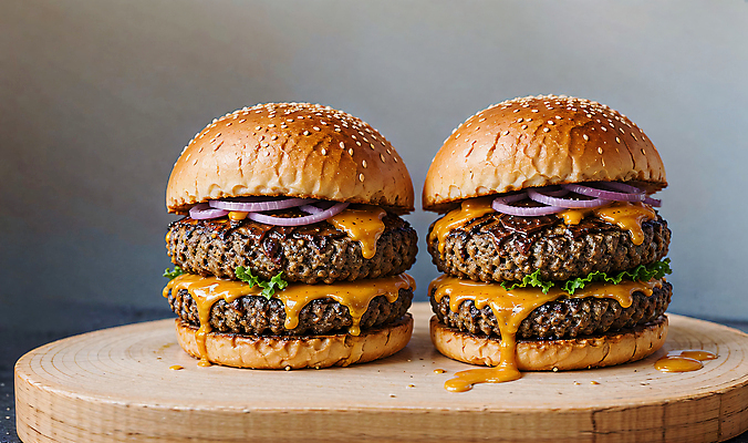 JPG 스튜디오촬영 편집이미지 빵 치즈 패스트푸드 서양음식 사람없음 햄버거 깨 패티 치즈버거 편집실사 AI포토 AI콘텐츠 음식 식재료 유제품 실내 조미료 인스턴트 CG 파일형식