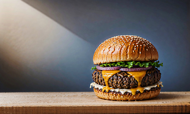 JPG 스튜디오촬영 편집이미지 빵 치즈 패스트푸드 서양음식 사람없음 햄버거 깨 패티 치즈버거 편집실사 AI포토 AI콘텐츠 음식 식재료 유제품 실내 조미료 인스턴트 CG 파일형식