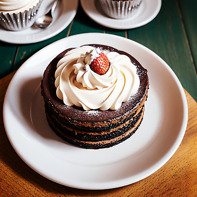 JPG 편집이미지 접시 딸기 디저트 실내 사람없음 케이크 생크림 토핑 초코케이크 편집실사 AI포토 AI콘텐츠 식기 음식 과일 내부 크림 CG 파일형식