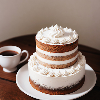 JPG 편집이미지 접시 커피 디저트 실내 사람없음 케이크 생크림 토핑 2단케이크 편집실사 AI포토 AI콘텐츠 식기 음료 음식 내부 크림 CG 파일형식