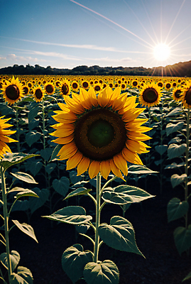 JPG 주간 편집이미지 꽃밭 하늘 해바라기 풍경 사람없음 야외 여름 햇빛 맑음 편집실사 AI포토 AI콘텐츠 자연요소 계절 꽃 날씨 태양 CG 파일형식