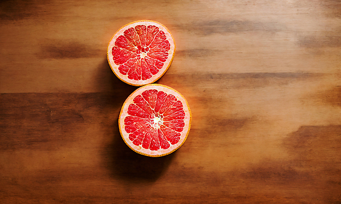 JPG 스튜디오촬영 편집이미지 단면 사람없음 나뭇결 자몽 슬라이스 카피스페이스 편집실사 AI포토 AI콘텐츠 과일 실내 공백 CG 파일형식