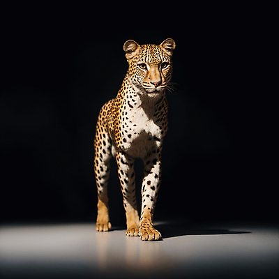 JPG 편집이미지 한마리 야생동물 사람없음 육식동물 표범 편집실사 AI컴퓨터그래픽 AI콘텐츠 동물 1 포유류 CG 파일형식