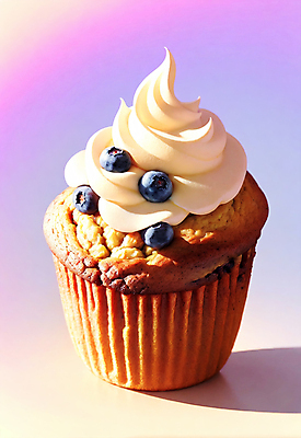 JPG 스튜디오촬영 편집이미지 빵 디저트 사람없음 컵케이크 크림 블루베리 머핀 편집실사 AI포토 AI콘텐츠 음식 과일 실내 케이크 CG 파일형식