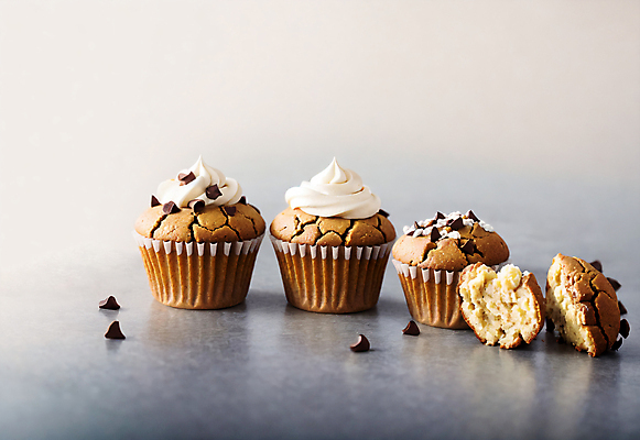 JPG 스튜디오촬영 편집이미지 빵 디저트 사람없음 컵케이크 크림 머핀 초코칩 편집실사 AI포토 AI콘텐츠 음식 실내 케이크 초콜릿 CG 파일형식