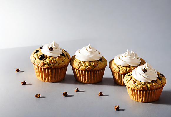 JPG 스튜디오촬영 편집이미지 빵 디저트 사람없음 컵케이크 크림 머핀 초코칩 편집실사 AI포토 AI콘텐츠 음식 실내 케이크 초콜릿 CG 파일형식