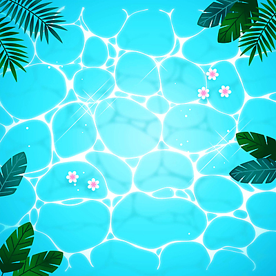 꽃 바다 여행 하늘색 백그라운드 수영장 사람없음 여름 여름휴가 물결무늬 야자수잎 열대잎 카피스페이스 여름배경 모션그래픽 MP4 MOV 식물 계절 물결 잎 무늬 휴가 파란색 공백 동영상 파일형식 여름_계절