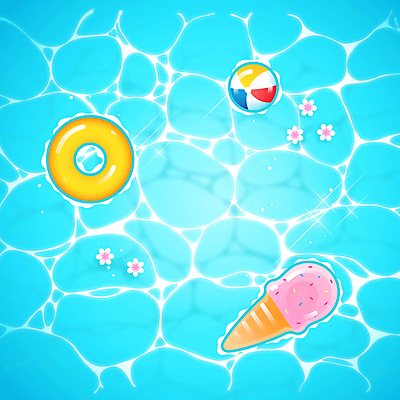 바다 여행 하늘색 백그라운드 아이스크림 수영장 사람없음 여름 여름휴가 비치볼 튜브 물결무늬 열대잎 여름배경 모션그래픽 MP4 MOV 계절 물결 잎 무늬 공 휴가 디저트 바캉스용품 파란색 동영상 파일형식 여름_계절