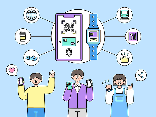 여자 남자 말풍선 인터넷 일러스트 무선통신 비행기 수저 들기 상반신 성인 세명 파란색 스마트폰 손들기 하트 신용카드 전철 어플리케이션 스마트 장바구니 와이파이 결제 따봉 편리함 QR코드 지문인식 테이크아웃컵 스마트워치 핀테크 성인만 스마트페이 국내일러스트 AI파일 모양 식기 육상교통 컬러 컨셉 통신 항공교통 모션 모바일 대중교통 사람 컵 금융 핸드폰 스마트기기 쇼핑 바구니 최고 무선인터넷 생체인식기술 웨어러블 파일형식 벡터