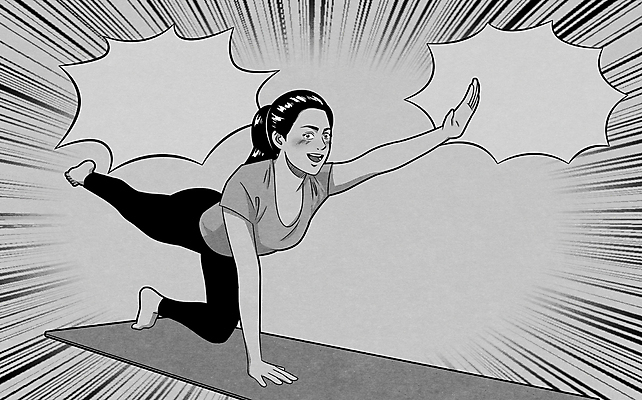 전신 PSD 여자 말풍선 다이어트 일러스트 요가 한명 성인 운동 회색 요가자세 매트 유머 무릎꿇기 만화 코믹 열정 손뻗기 성인여자한명만 카피스페이스 국내일러스트 1 웰빙 감정 컬러 포즈 모션 건강 사람 공백 여자한명만 성인여자만 파일형식