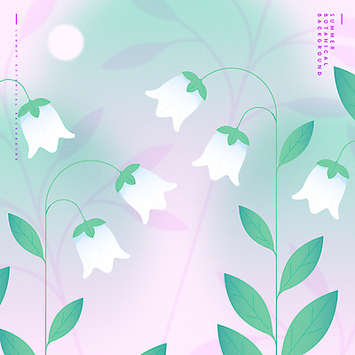분홍색 백그라운드 일러스트 자연 사람없음 초록색 여름 풀잎 분위기 감성 은방울꽃 블러 보테니컬아트 국내일러스트 AI파일 계절 꽃 컬러 컨셉 잎 풀_식물 생태계 파일형식 벡터