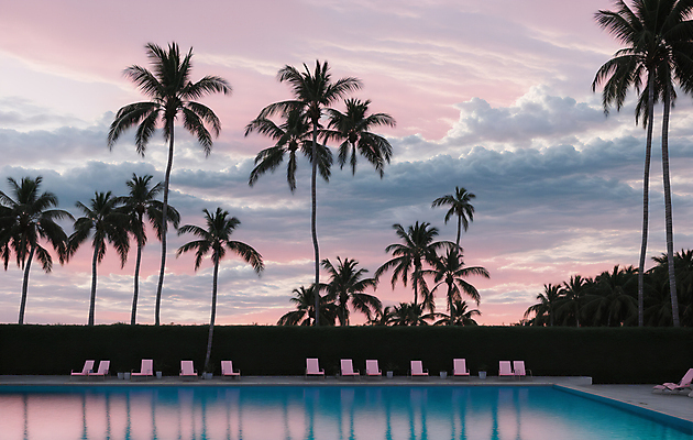 JPG 주간 구름 편집이미지 하늘 수영장 풍경 사람없음 야외 여름 야자수 일몰 디지털합성 선베드 편집소스 편집실사 AI포토 AI콘텐츠 자연요소 나무 계절 의자 노을 CG 파일형식
