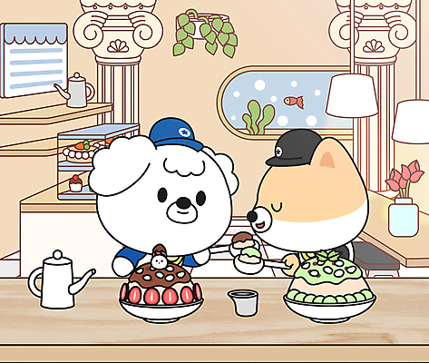 동물캐릭터 두마리 일러스트 디저트 여름음식 전등 어류 사람없음 여름 귀여움 숟가락 꽃병 카페 강아지 찻주전자 어항 먹기 먹여주기 개캐릭터 빙수 행잉플랜트 연유 국내일러스트 일러캐릭터 AI파일 동물 캐릭터 계절 꽃 화분 음식 컨셉 2 식재료 모션 주전자 조명 수저 반려동물 상점 수중동물 개 파일형식 벡터 여름_계절