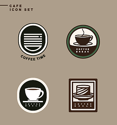 아이콘 영어 커피 선 사람없음 세트 라벨 사각형 카페 원형 커피잔 심볼 심플 2D아이콘 AI파일 도형 문자 음료 잔 프레임 상점 파일형식 벡터