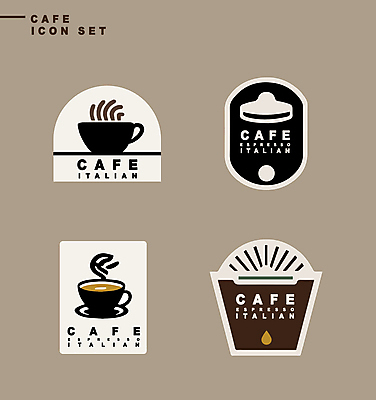 아이콘 영어 커피 사람없음 세트 꼬리표 라벨 카페 연기 커피잔 심볼 아치 심플 2D아이콘 AI파일 문자 음료 잔 프레임 상점 파일형식 벡터