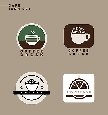 아이콘 영어 커피 사람없음 세트 라벨 사각형 카페 원형 연기 커피잔 심볼 심플 에스프레소 휘핑크림 2D아이콘 AI파일 도형 문자 음료 잔 프레임 상점 크림 휘핑 파일형식 벡터