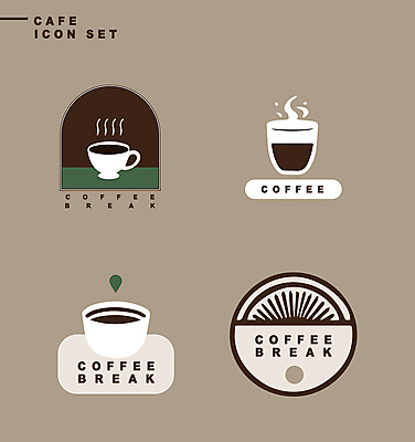 아이콘 영어 커피 사람없음 세트 라벨 카페 물방울 원형 연기 커피잔 심볼 아치 심플 2D아이콘 AI파일 도형 문자 음료 잔 프레임 상점 파일형식 벡터