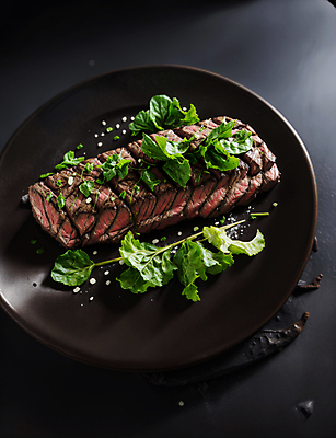 JPG 스튜디오촬영 편집이미지 접시 음식 채소 육류 스테이크 사람없음 토핑 편집실사 AI포토 AI콘텐츠 식기 식재료 서양음식 실내 CG 파일형식