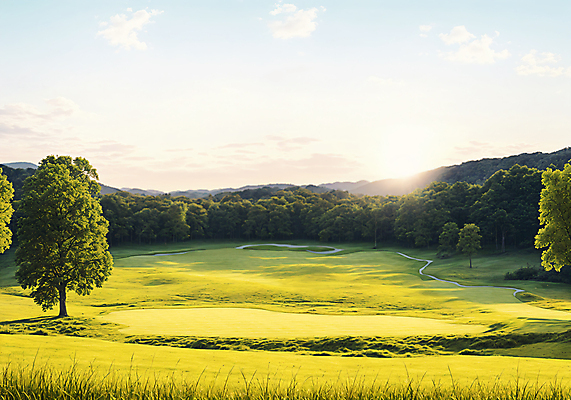 JPG 나무 구름 편집이미지 골프장 필드 하늘 풍경 사람없음 초록색 햇빛 태양 벙커 풀 디지털합성 전경 편집실사 AI포토 AI콘텐츠 자연요소 식물 컬러 골프 스포츠시설 CG 파일형식 탑뷰