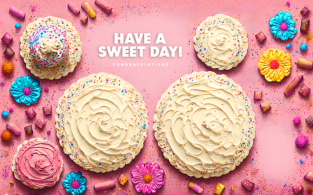 PSD 편집이미지 꽃 분홍색 프레임 이벤트 타이포그라피 사람없음 쿠키 케이크 축하 달콤 디지털합성 스프링클 이미지편집 편집실사 식물 문자 컬러 컨셉 디저트 장식 맛 CG 파일형식