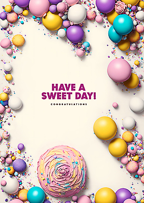 PSD 편집이미지 프레임 사탕 이벤트 타이포그라피 사람없음 컬러풀 쿠키 케이크 축하 원형 달콤 스프링클 카피스페이스 이미지편집 편집실사 도형 문자 컬러 컨셉 디저트 장식 공백 맛 CG 파일형식