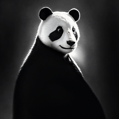 JPG 동물 편집이미지 한마리 포유류 사람없음 판다 디지털합성 후광 초상화 편집소스 편집실사 AI컴퓨터그래픽 AI콘텐츠 1 곰 빛 CG 그림 파일형식