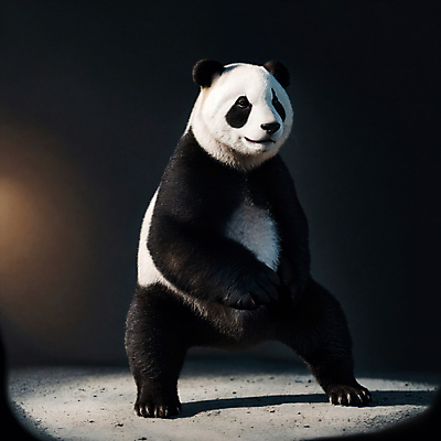 JPG 동물 편집이미지 한마리 포즈 포유류 서기 사람없음 빛 판다 디지털합성 편집소스 편집실사 AI컴퓨터그래픽 AI콘텐츠 1 곰 모션 CG 파일형식