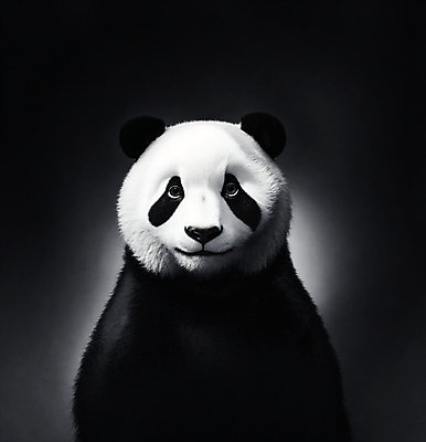 JPG 동물 편집이미지 한마리 포유류 사람없음 판다 디지털합성 초상화 편집소스 편집실사 AI컴퓨터그래픽 AI콘텐츠 1 곰 CG 그림 파일형식