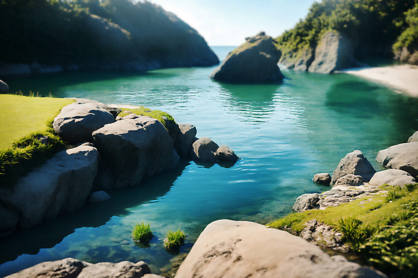 JPG 주간 편집이미지 바다 자연 풍경 사람없음 야외 바위 편집실사 AI포토 AI콘텐츠 자연요소 돌_바위 CG 생태계 파일형식