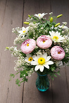 JPG 편집이미지 꽃다발 실내 사람없음 꽃병 안개꽃 거베라 라넌큘러스 생화 편집실사 AI포토 AI콘텐츠 꽃 내부 CG 한해살이풀 파일형식