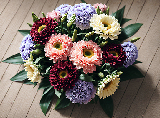 JPG 편집이미지 꽃다발 실내 사람없음 거베라 생화 편집실사 AI포토 AI콘텐츠 꽃 내부 CG 파일형식