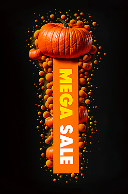 PSD 편집이미지 호박 이벤트 타이포그라피 사람없음 세일 주황색 현수막 원형 파격세일 이미지편집 도형 문자 컬러 채소 파일형식