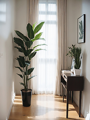 JPG 식물 편집이미지 화분 액자 창문 실내 사람없음 인테리어 커튼 디지털합성 원예 편집소스 플랜테리어 편집실사 AI포토 AI콘텐츠 디자인 취미 내부 CG 파일형식