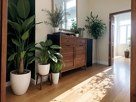 JPG 식물 편집이미지 화분 실내 사람없음 인테리어 문 거울 디지털합성 서랍장 원예 편집소스 플랜테리어 편집실사 AI포토 AI콘텐츠 디자인 가구 취미 내부 CG 파일형식